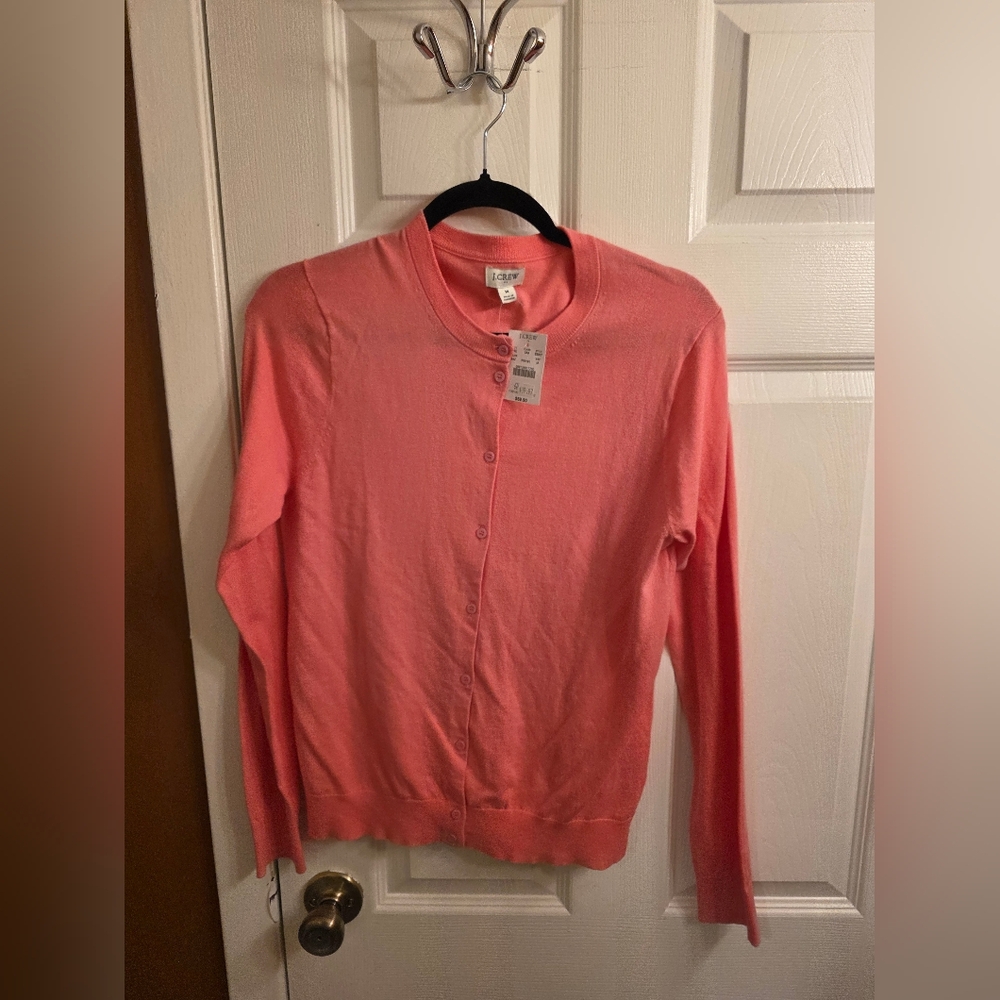 J Crew Vibrant Pink Cardigan
